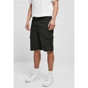 Mens Big Cargo Bermuda Shorts Black