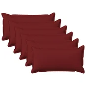 vidaXL Prevleka za blazino 6 pcs HOUTEN Vinorodna rdeča 40 x 70 cm