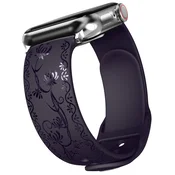 Infostyle HALLEAST pašček Glitter Flower z ohišjem za Apple Watch 42/44/45/49 mm – modra