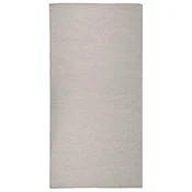 Vidaxl Zunanja preproga ploščato tkanje 100x200 cm svetlo siva