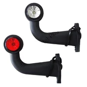 shumee Bela in rdeča LED pozicijska svetilka z grlom 12V 24V L s kablom - FT-009F LED