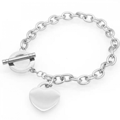 Narukvica Elegant Heart - Srebrna KP28713