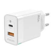 Jellico C107 hišni polnilec GaN QC/PD 45W vhod USB A in Type C - Original (EU Blister) - bel