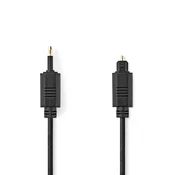 Nedis Optični avdio kabel | TosLink moški | Mini-Toslink | 1,00 m | Okrogla | PVC | Črna | Oznaka
