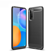TPU gel ovitek Brushed Carbon za Huawei P Smart 2021 - črn