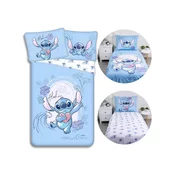 Disney DISNEY Stitch Obojestranska bombažna posteljnina, Otroška posteljnina z zadrgo, 100% bombaž, 140x200 cm, OEKO-TEX