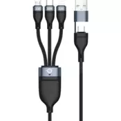 Conceptronic ETTA05B15 USB 3-in-1 PD3.0 60W Ladekabel 1.5m