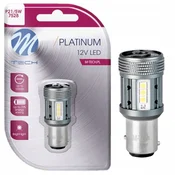 M-Tech P21/5W LED ŽARNICA BAY15d BELA CANBUS DVOJNA ŽARNICA AKTIVNO HLAJENJE MOČNO