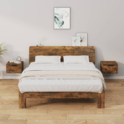 vidaXL vidaXL Stenska nočna omarica 2 kosa dimljeni hrast 34x30x20 cm, (20716098)