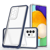 slomart prozoren ovitek 3v1 za samsung galaxy a73 frame cover gel blue