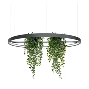 Črna aluminijasta LED viseča svetilka o 110 cm RIO – Thoro