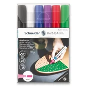 Akrilni marker Schneider Paint-It 320 set V1, 6 barv