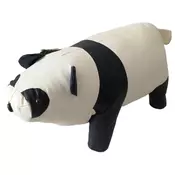 GENT tabure Panda umetno usnje, 66,5x32,5cm, črno-bela