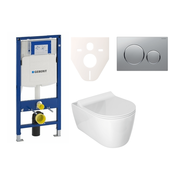 AL010 Glacera Alfa wc školjka s kompletom Geberit Duofix 111.300.00.5 Sigma20 krom matt