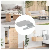 Vidaxl Konzola za flush montažo 419 pcs srebrna 75 x 66 mm Jeklo