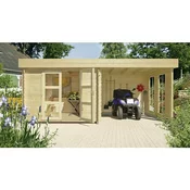 Kiehnholz Vrtna hiška Esbjerg 485 (Zunanje dimenzije vključno s strešnim previsom (Š x G): 423 x 232 cm, Les, Rjava)