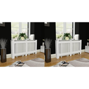 vidaXL Pokrovi za radiatorje 2 kosa MDF 152 cm beli