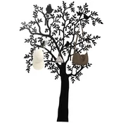 Homestar Stenski obešalnik v obliki drevesa z 8 kljuki 120x175 cm črne barve