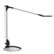 Namizna svetilka LED MAULoptimus, srebrna, stojalo, zatemnitev CCT - Študija/pisarna - Sodobni - anodiziran aluminij, črna barva
