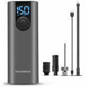 Noah Elektryczna pompka rower motor auto piłka 10 bar z wyświetlaczem LED + kabel USB-C czarna