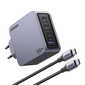 UGREEN Nexode Pro 160W 4-portni GaN USB punjac s ukljucenim 1,5M 240W USB-C kabelom za punjenje
