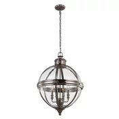 Feiss FE-ADAMS-4P-ANL - Luster na lancu ADAMS 4xE14/60W/230V bronzan