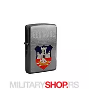 Brushed Hrom Zippo upaljac Belgrade Logo