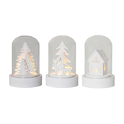 Eglo 410045 - SET 3x LED Božicna dekoracija KUPOL 1xLED/0,06W/1xCR2032 bijela