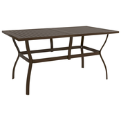 Vrtni stol smedi 140 x 80 x 72 cm celicni