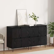 Komode 2 pcs Crni hrast