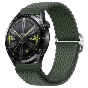 BStrap Elastic Nylon pašček za Huawei Watch GT3 46mm, olive green