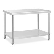 Miza iz nerjavečega jekla - 120 x 70 cm - nosilnost 143 kg