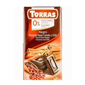 Tamna cokolada - Crveni biber, cili, cimet i zasladivac 75g TORRAS