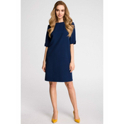 Style Ženska mini obleka Herzenes S113 mornarsko modra XXL