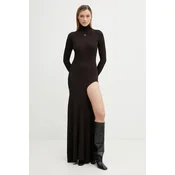 Obleka Coperni Leg Cut-Out Rib Gown