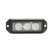 KAMAR LED OPOZORILNA LUČ 9W, 3XLED, ORANŽNA, R10, 4MODE, KABEL 5M, 12V/24V, IP67 [LW0023-5M-1]