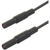 SKS Hirschmann 4 mm safety test lead, 2x straight plugs, 2,5 mm2, 100 cm