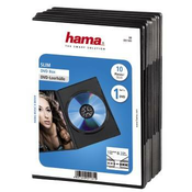 HAMA Slim DVD Jewel Case, pakiranje po 10 kosov, črna