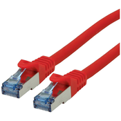 ROLINE Roline 21.15.2811 RJ45 omrežni kabel\, Patch kabel CAT 6a S/FTP 1.00 m rdeča 1 kos, (20420991)