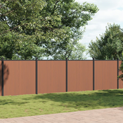 vidaXL Ograjni panel rjav 1564x186 cm WPC