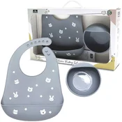 Silikonski set za hranjenje Lorelli Premium - 2 dela, Grey 10230710003
