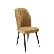 Hanah Home set trpezarijskih stolica Platinum 2 kom, kapucino tkanina Jerry, crne metalne noge