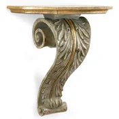 Casa Padrino luxury baroque wall console antique silver gray/antique gold - Magnificent solid wood wall decoration console in baroque style - Baroque wall decoration - Made in Italy