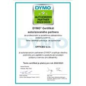 Dymo Rhino Tape - bel, širok 12 mm, 5,5 m, črne črke (poliester)