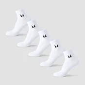 MP Unisex Ankle Socks (5 Pack) - White - UK 9-11