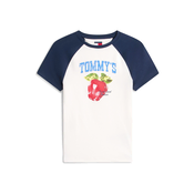 Tommy Jeans Majica MARKET mornarska/jabolko/rdeča/bela