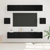 vidaXL vidaXL Komplet TV omaric 8 pcs Črni hrast 60 x 30 x 30 cm, (5000132771)