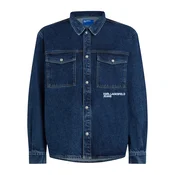 KARL LAGERFELD JEANS Prehodna jakna temno modra / bela