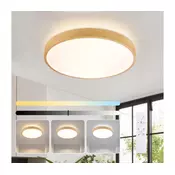 Brilagi-LED prigušiva svetiljka GLASS POOL DOUBLE LED/48W/230V 40 cm dek. drveta + daljinski upravljac