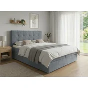 Oblazinjena postelja boxspring DIRELIS TRINITY 180x200 cm siva Vzmetnica: Vzmetnica Bonell
